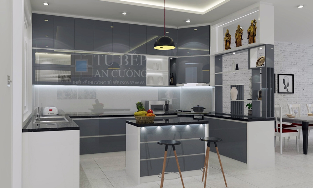 Tủ bếp chữ U Biệt thự phố đông Village Quận 2