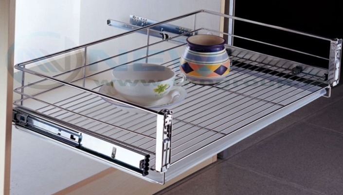 Kệ ngăn kéo đựng xoong nồi NewEra cánh kéo có khay hứng nước