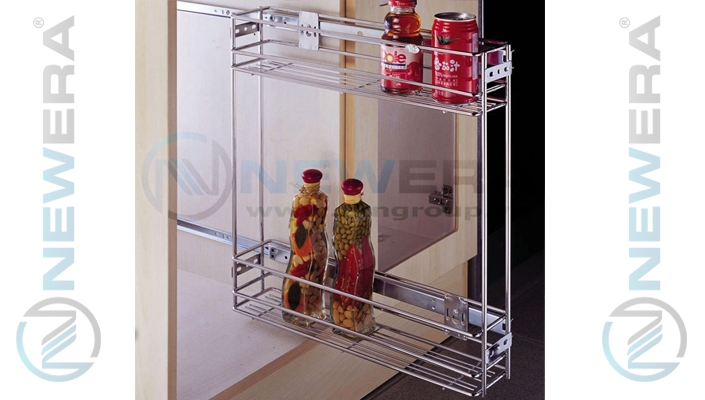 Giá kệ đựng chai lọ, gia vị cánh mở hoặc cánh kéo, rộng 150-200mm