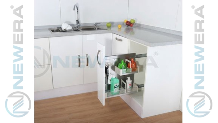 Giá đựng nước rửa chén NewEra inox hộp 304, rộng 200mm