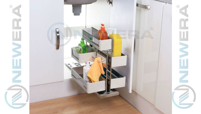 Giá đựng nước rửa chén NewEra inox hộp 304, rộng 350mm