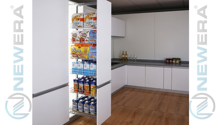 Tủ đồ khô cánh kéo 6 tầng có giảm chấn gắn liền, đáy Melamine